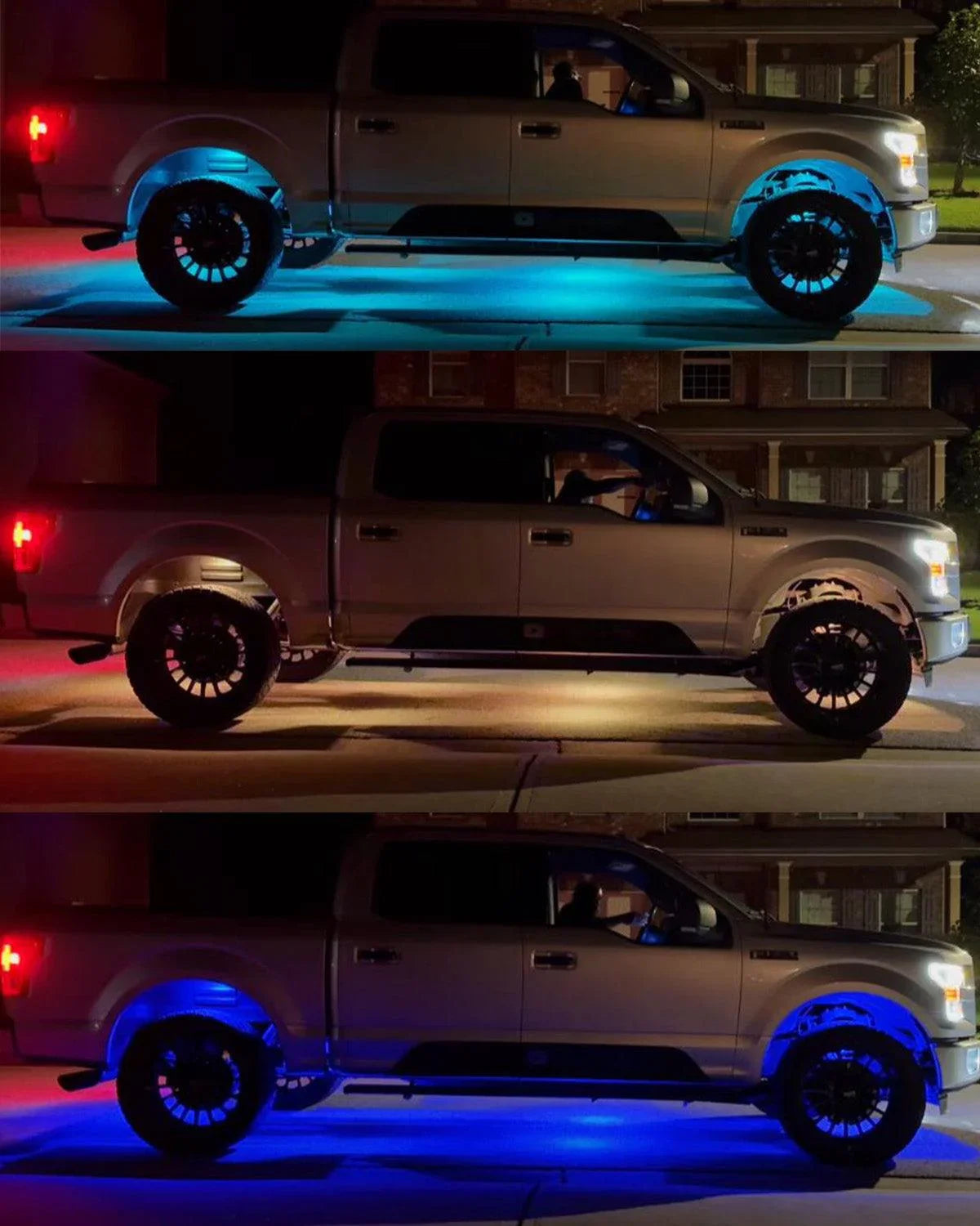 Auxbeam Vibrant Series RGB LED Rock Lights Kit — Bluetooth App + Remote