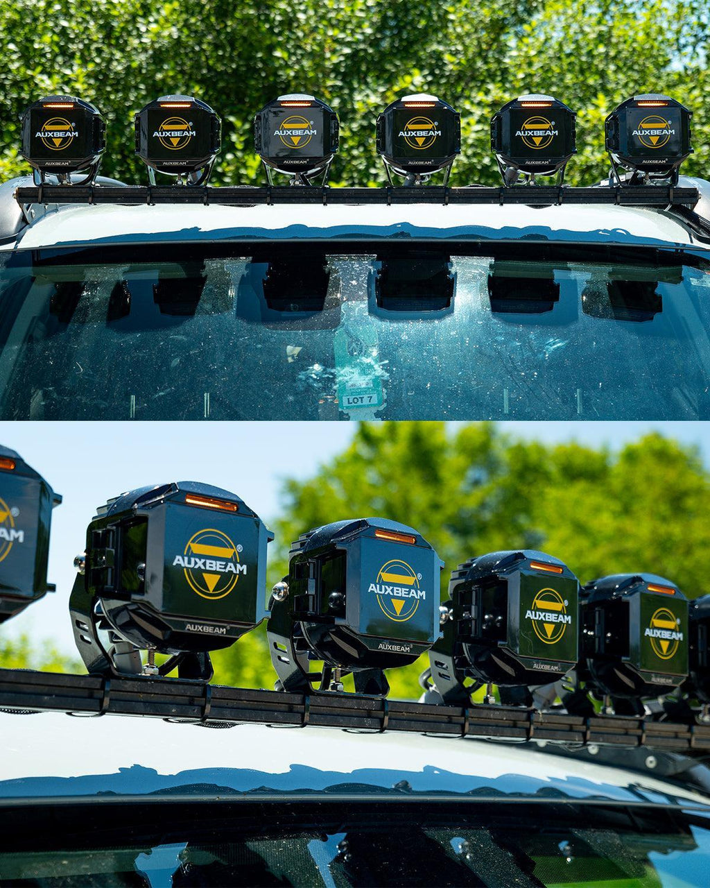 Auxbeam V-MAX Series 5" 168W Round Side-Shooter LED Pods — Amber DRL