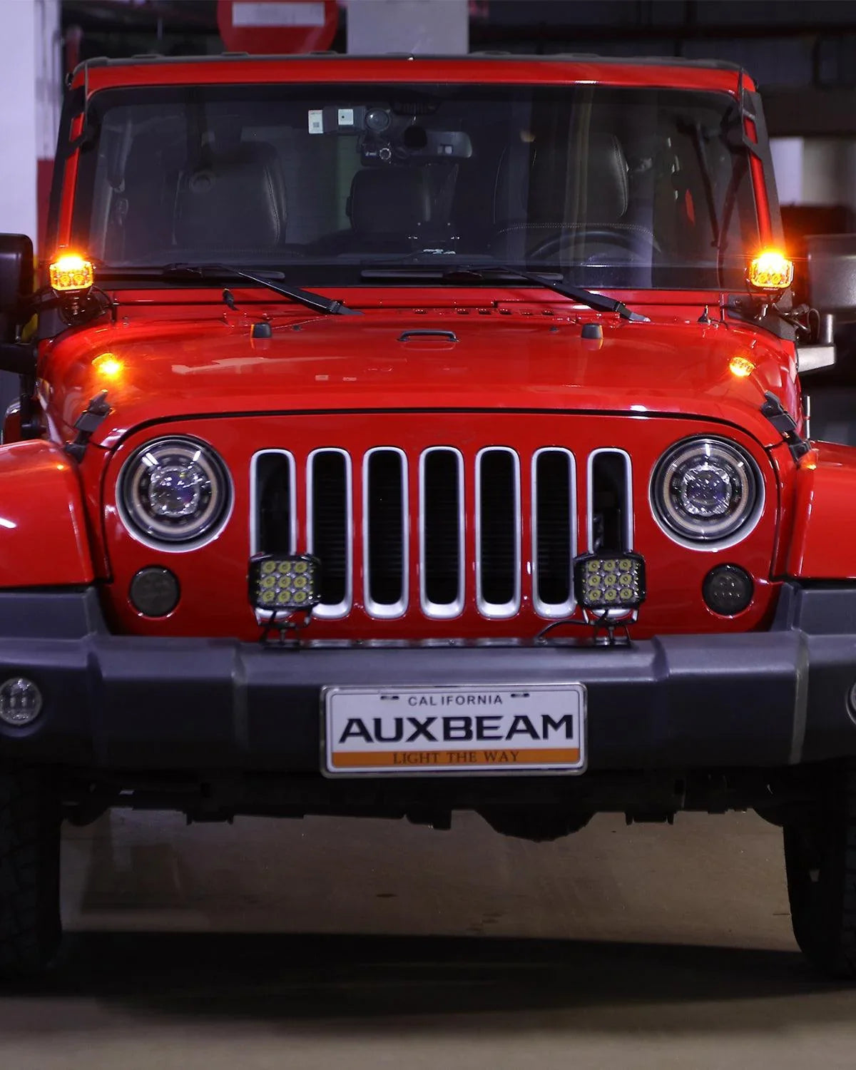 Auxbeam V-MAX Series 4" 92W Round Side-Shooter LED Pods — Amber DRL