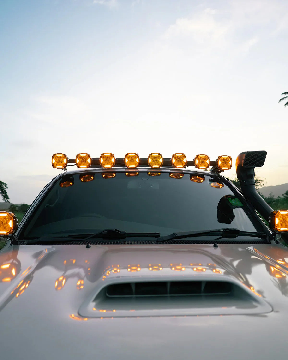 Auxbeam CUBE-Z Series 4" LED Pod Lights — White DRL + Amber Turn Signal