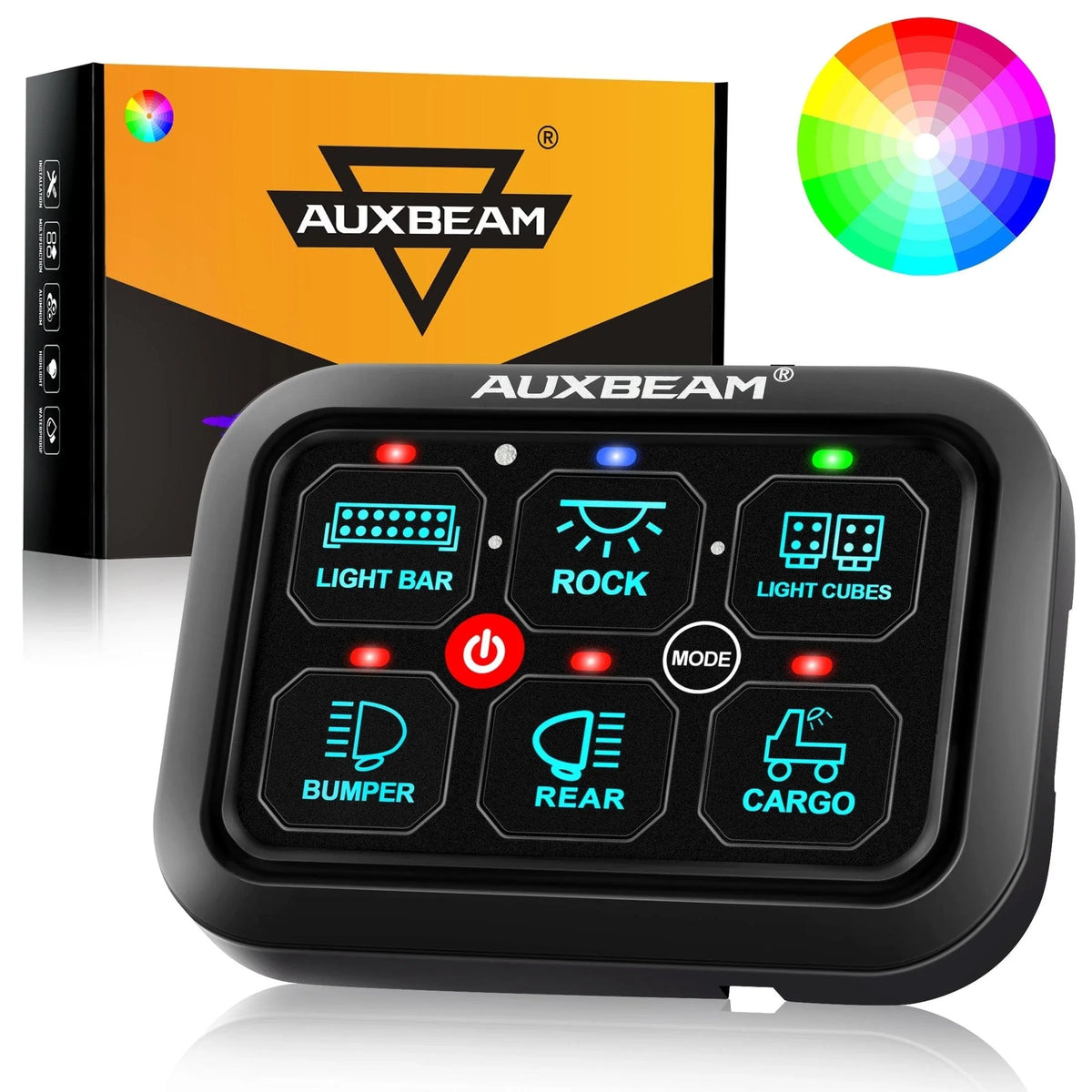 Auxbeam RGB Series 6-Gang LED Switch Panel