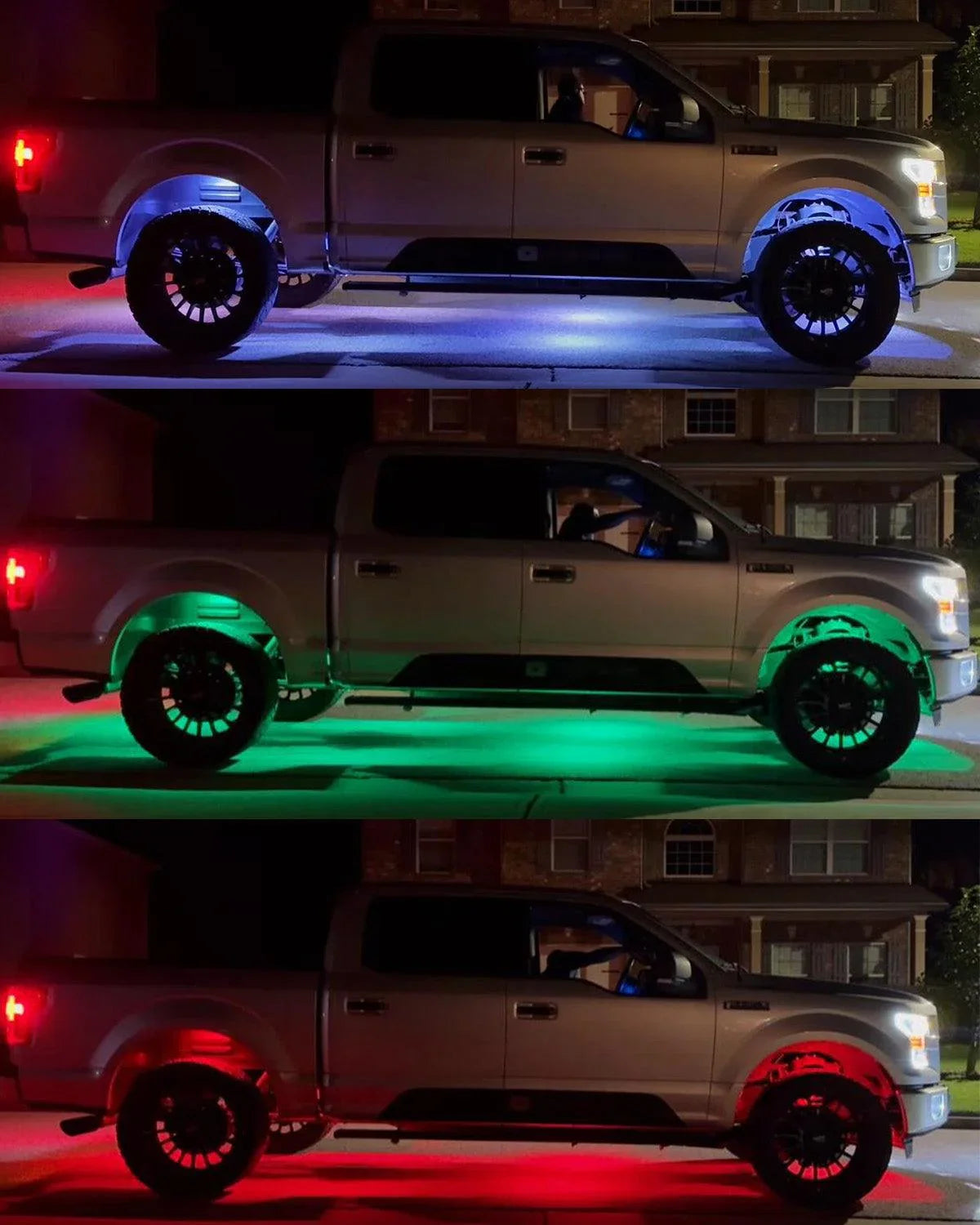 Auxbeam Vibrant Series RGB LED Rock Lights Kit — Bluetooth App + Remote