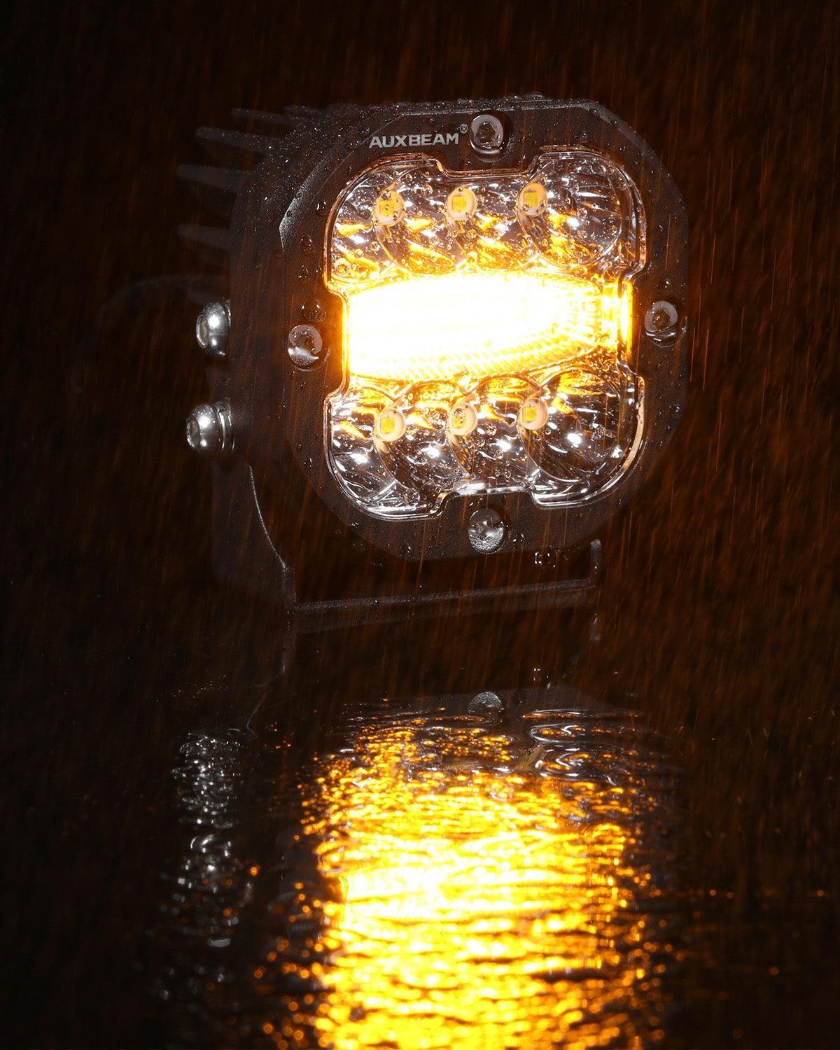 Auxbeam XP-ULTRA 3" 96W 6-Mode White & Amber Flashing LED Pods (Pair)