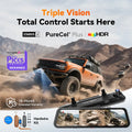 WOLFBOX G900TriPro Bumper 3-channel mirror dash cam
