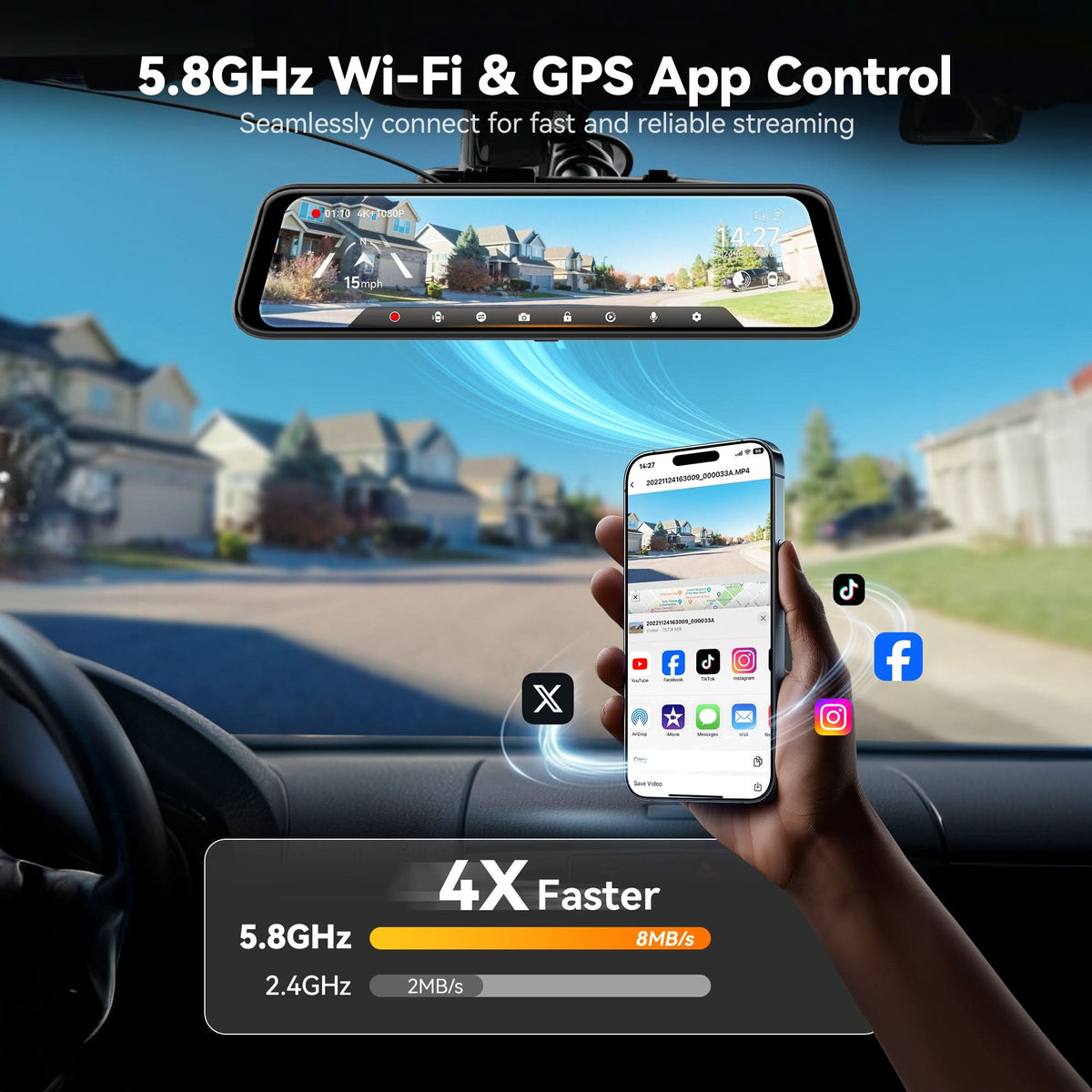 WOLFBOX G850Pro ADAS collision warning