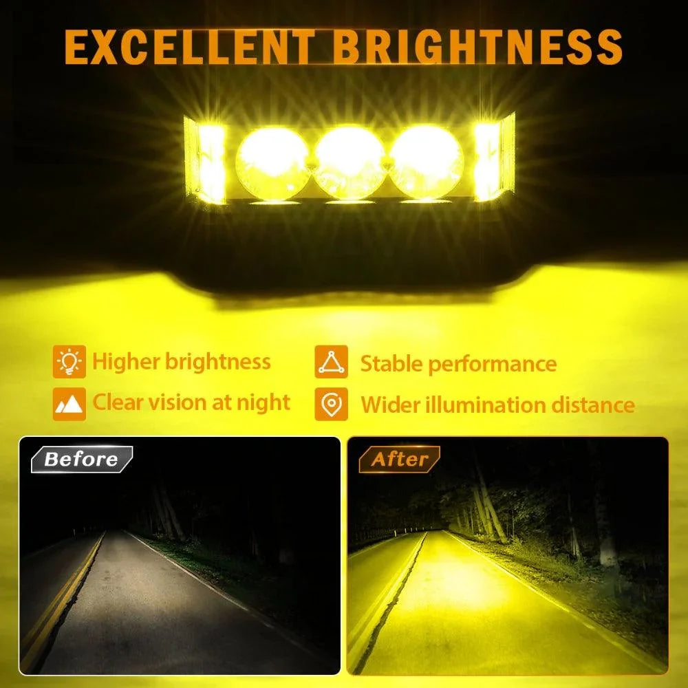 Auxbeam R5 Series 5" 68W Amber Side-Shooter Spot LED Pods (Pair)