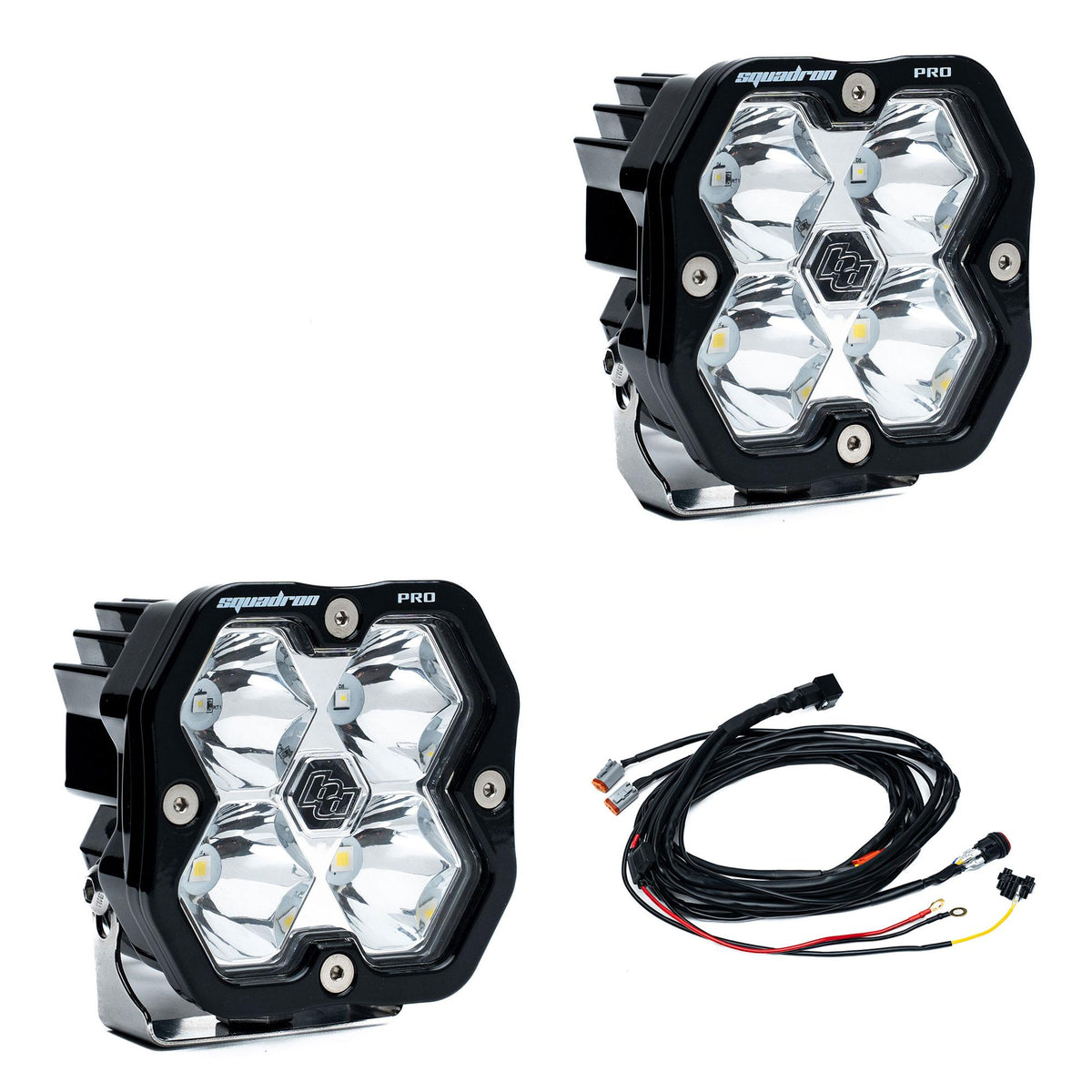 Baja Designs Squadron 2.0 Pro Black LED Auxiliary Light Pod Pair