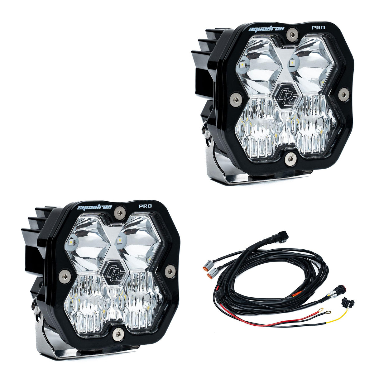 Baja Designs Squadron 2.0 Pro Black LED Auxiliary Light Pod Pair