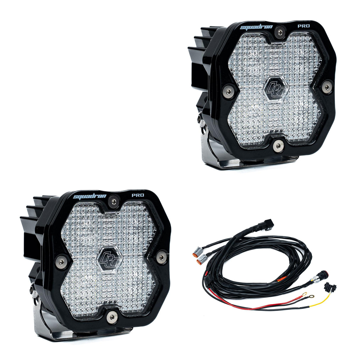 Baja Designs Squadron 2.0 Pro Black LED Auxiliary Light Pod Pair