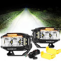 Auxbeam V-MAX 4 inch rectangular side-shooter pods amber DRL