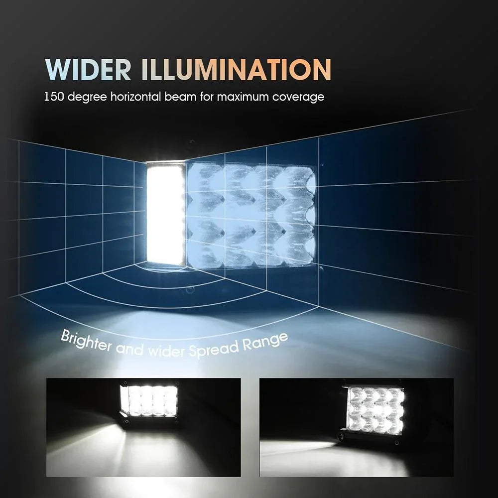 Auxbeam 4" 36W Side-Shooter Combo-Beam LED Pods (Pair)