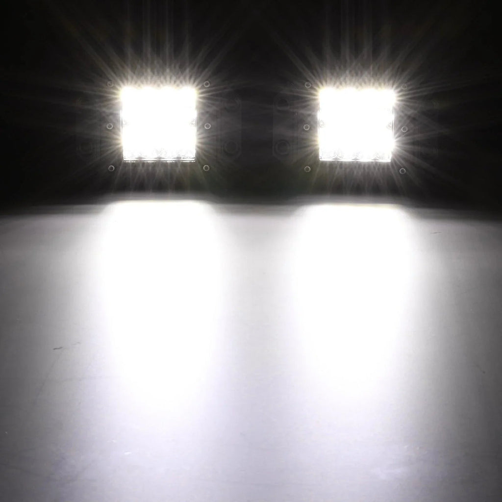 Auxbeam 3" 84W Spot LED Pod Lights — White (Pair)