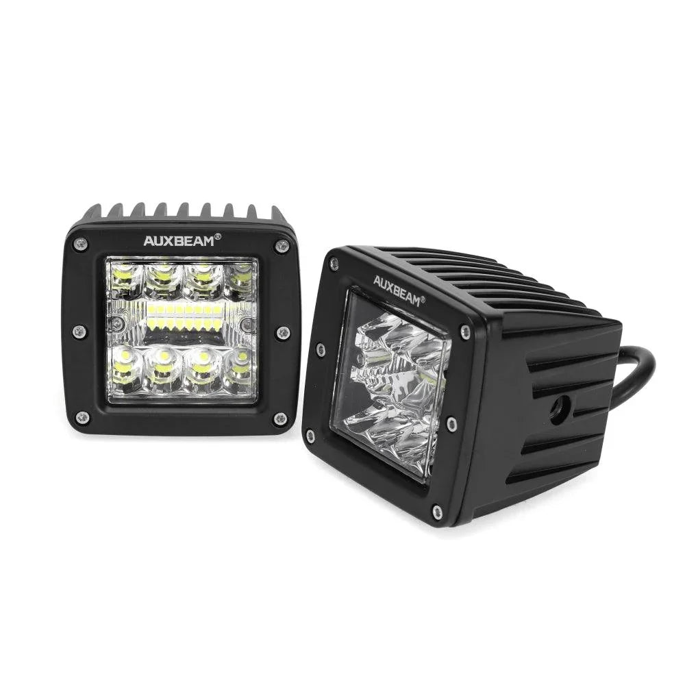 Auxbeam 3" 84W Spot LED Pod Lights — White (Pair)