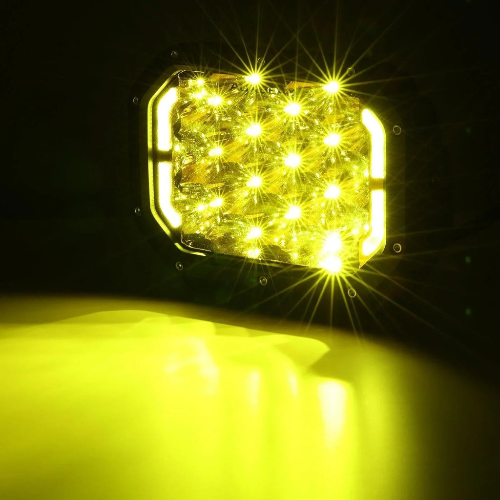 Auxbeam 7x5" Rectangle Amber Spot LED Driving Lights (Pair)