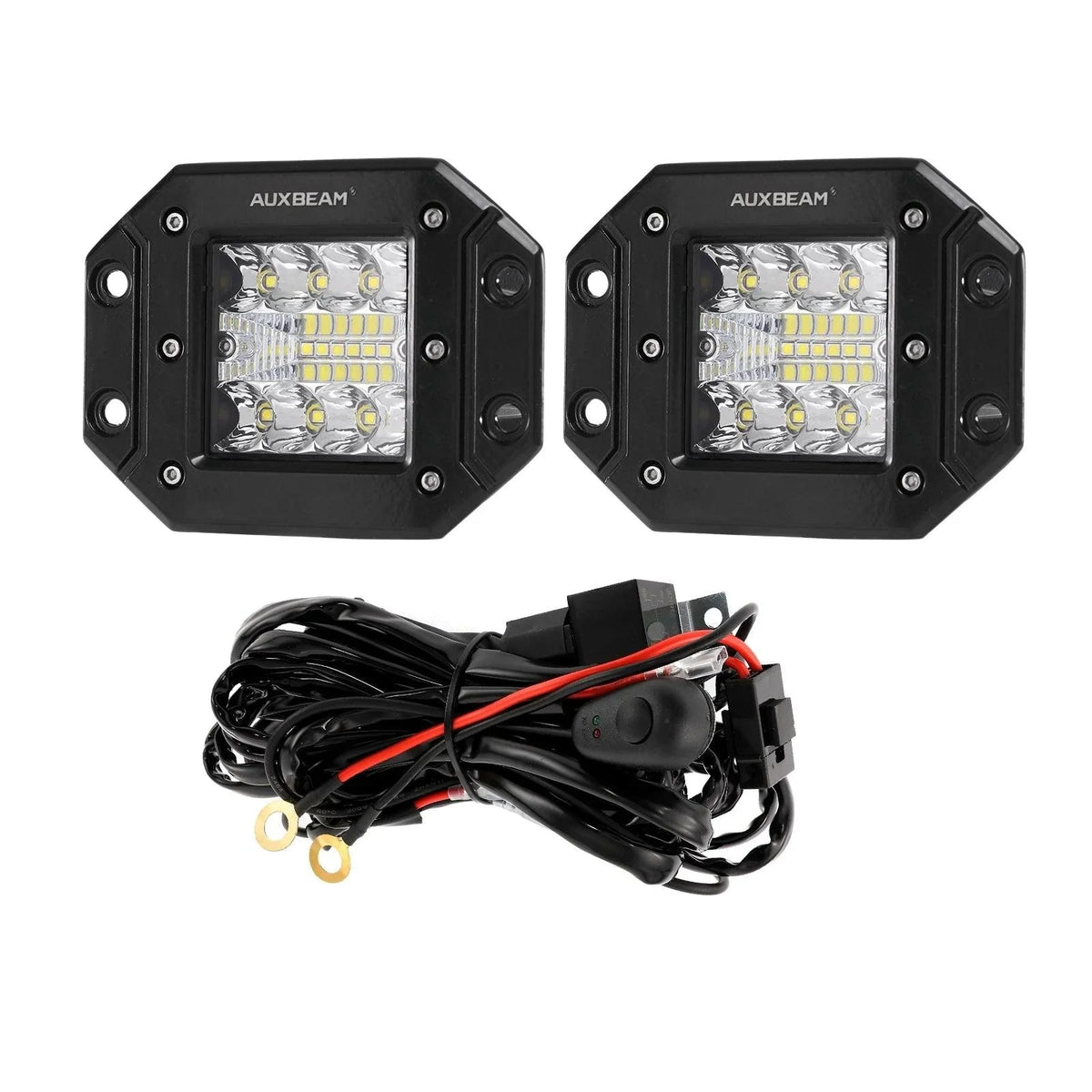 Auxbeam 3" 84W Spot LED Pod Lights — White (Pair)