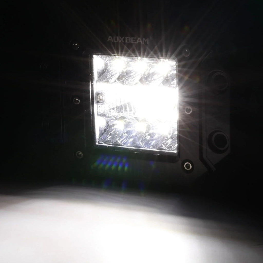 Auxbeam 3" 84W Spot LED Pod Lights — White (Pair)