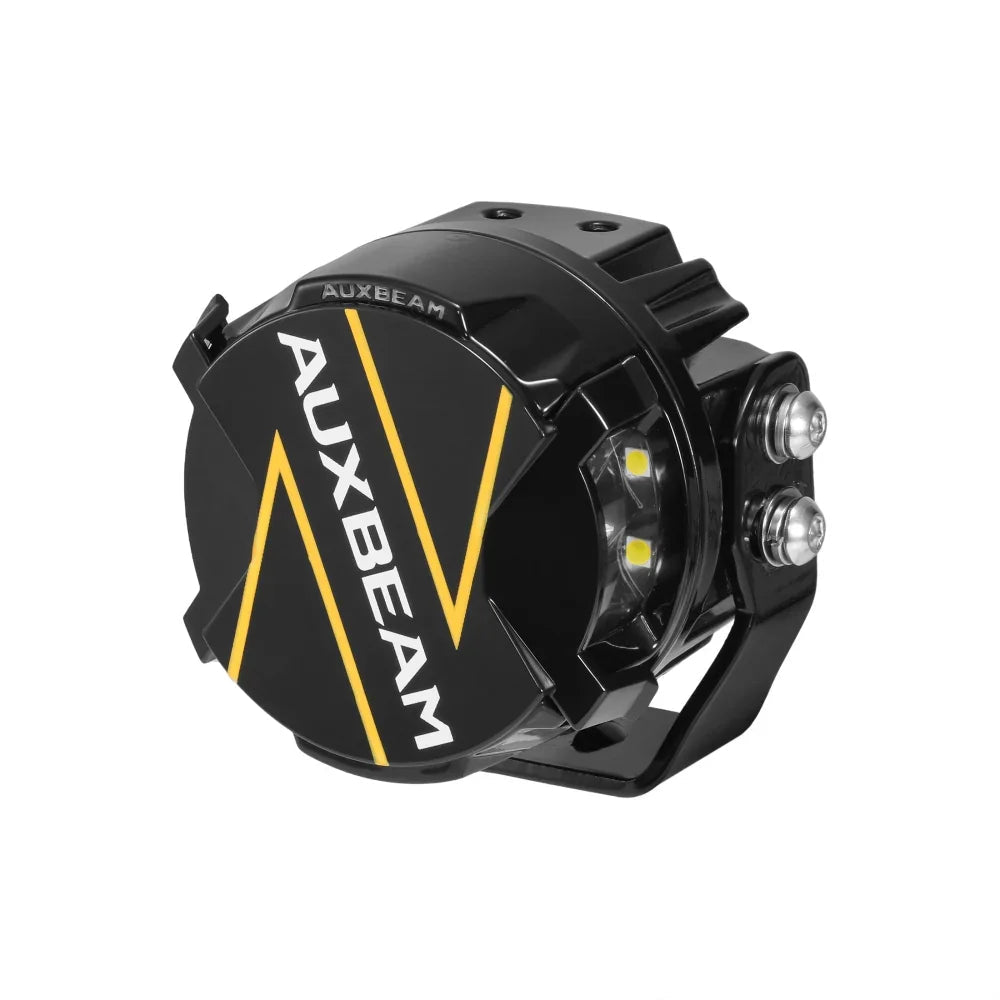 Auxbeam V-ULTRA Series 3" 108W Side-Shooter LED Pods — White + Amber DRL