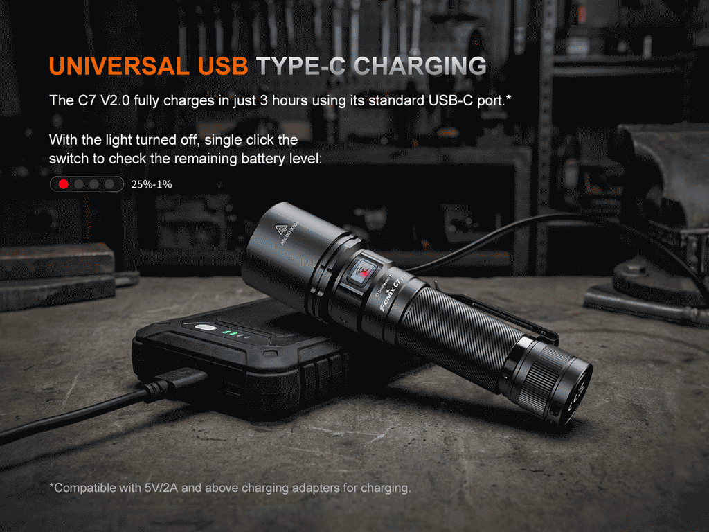 Fenix C7 V2.0 Rechargeable Flashlight