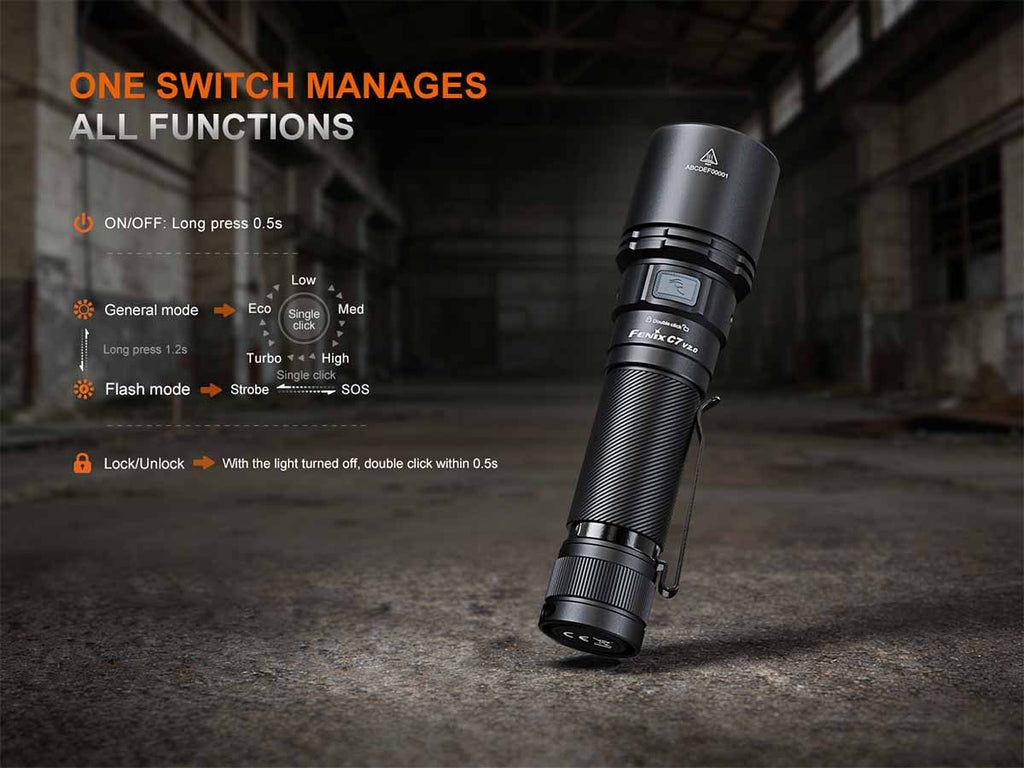 Fenix C7 V2.0 Rechargeable Flashlight
