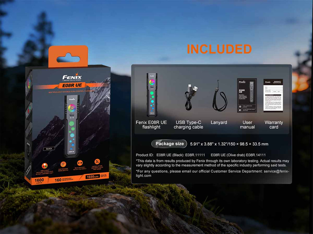 Fenix E08R UE Flat Flashlight