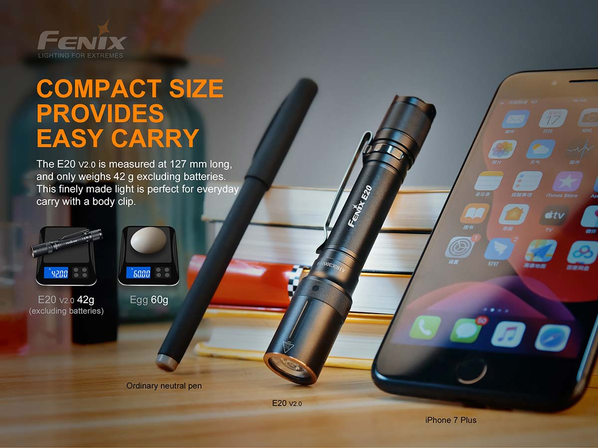 Fenix E20 V2.0 AA Flashlight