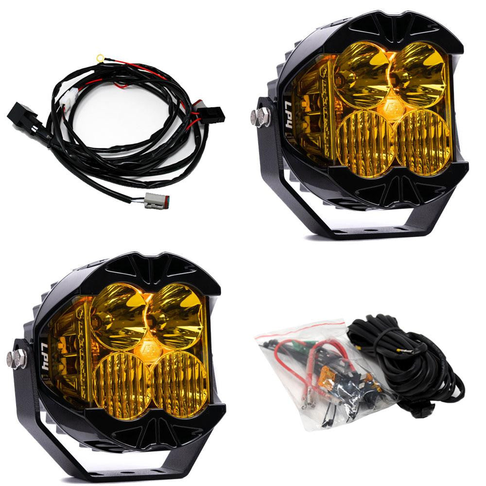 LP4 Pro LED Auxiliary Light Pod Pair - Universal (Driving/Combo, Amber)