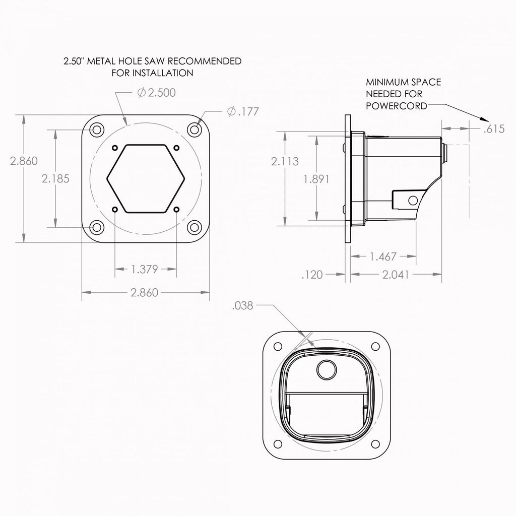 Baja Designs S1 Flush Mount Pod - White - 381006WT
