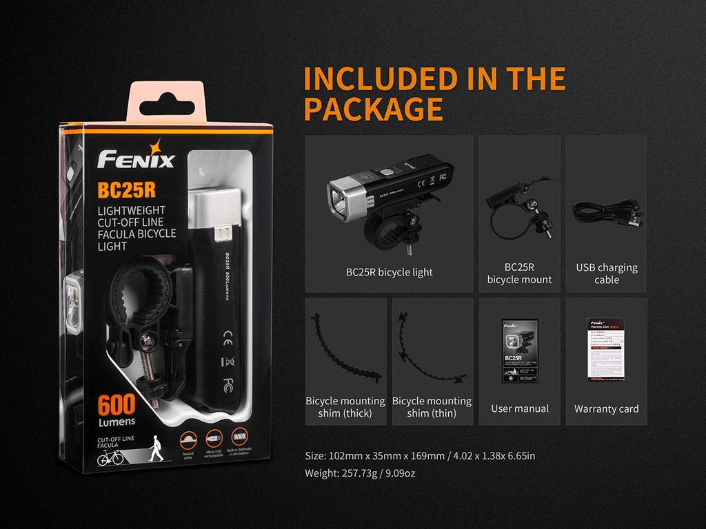 Fenix BC25R USB Rechargeable Bike Light