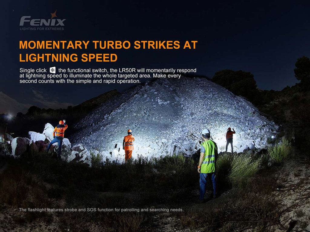 Fenix LR50R Flashlight - 12000 Lumen Spotlight