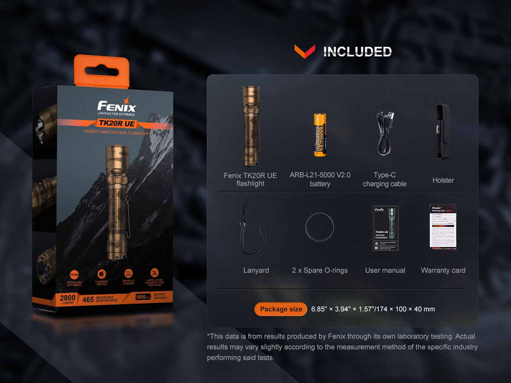 Fenix TK20R UE Rechargeable Flashlight
