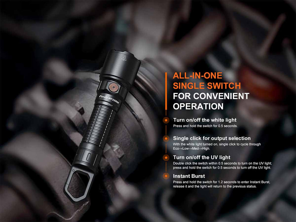 Fenix WF25RM Rechargeable Work Flashlight with Charging Dock