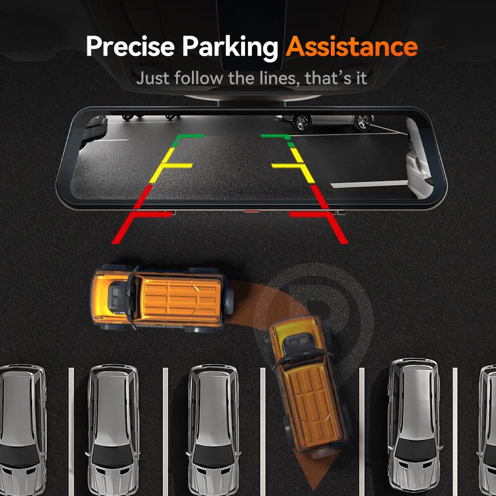 WOLFBOX G900Pro parking assistance guide lines
