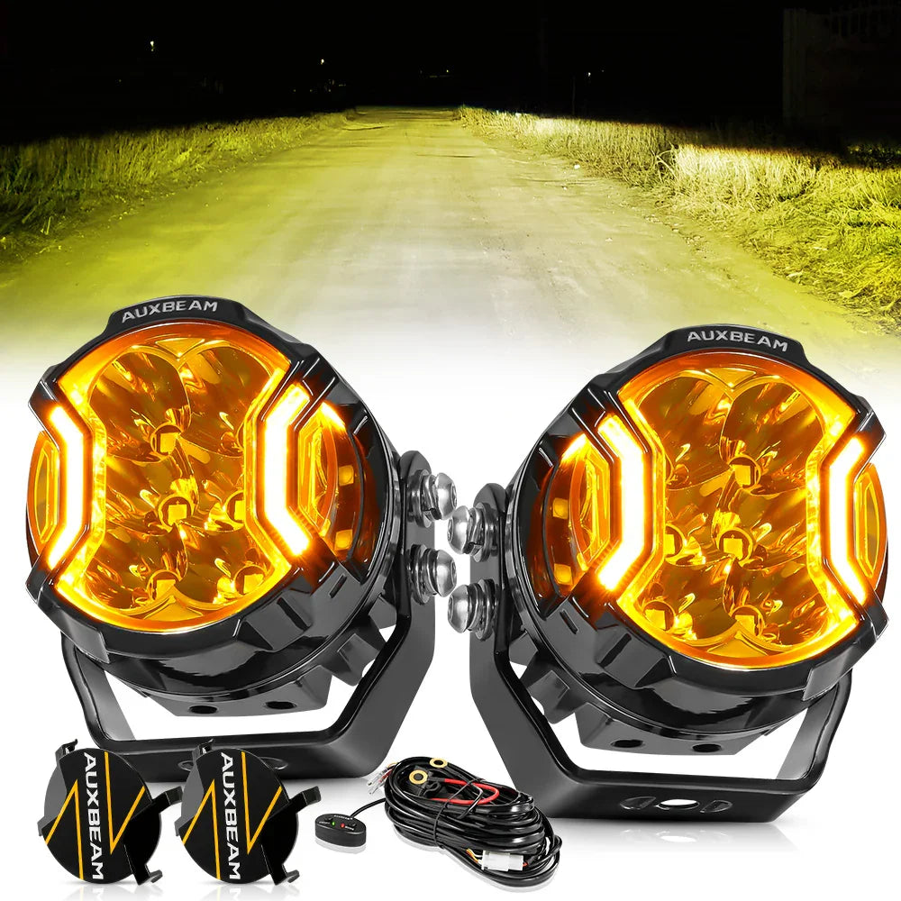 Auxbeam V-ULTRA 3 inch amber side-shooter pods