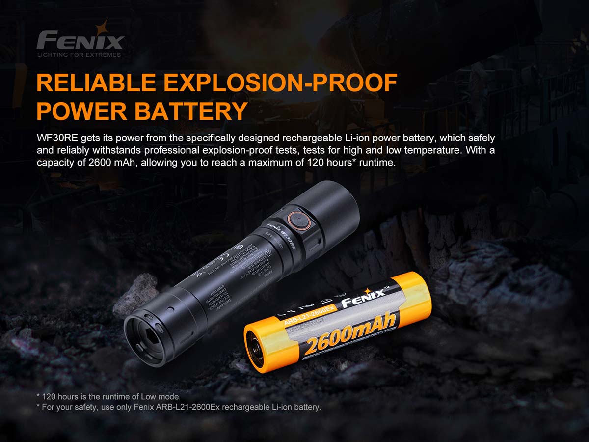 Fenix WF30RE Intrinsically Safe Flashlight
