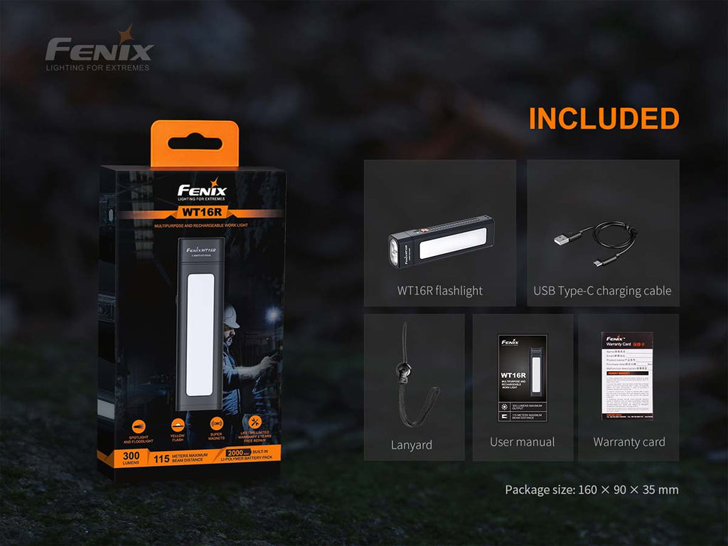 Fenix WT16R Rechargeable Magnetic Flashlight