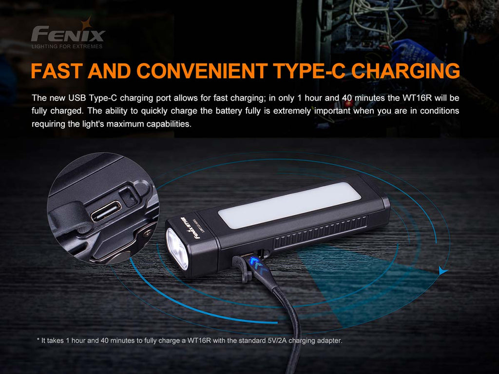 Fenix WT16R Rechargeable Magnetic Flashlight