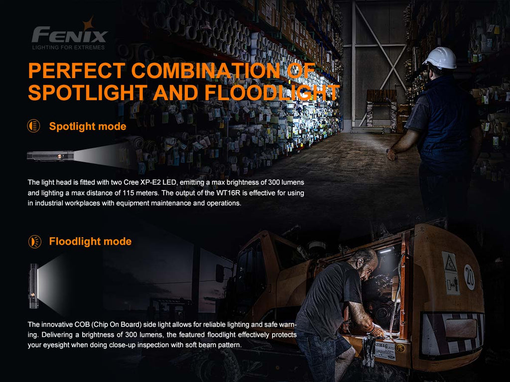 Fenix WT16R Rechargeable Magnetic Flashlight