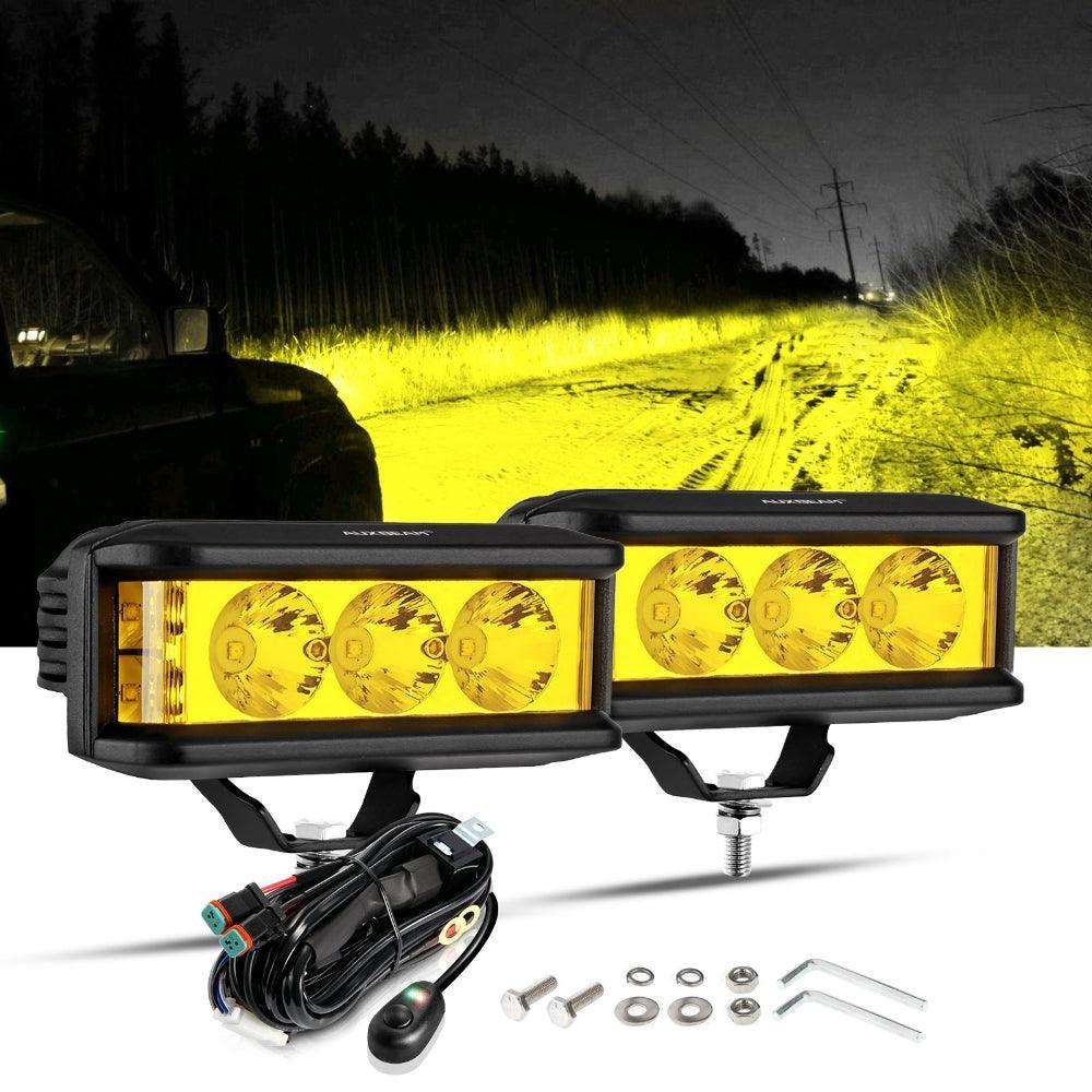 Auxbeam R5 5 inch amber side-shooter LED pods