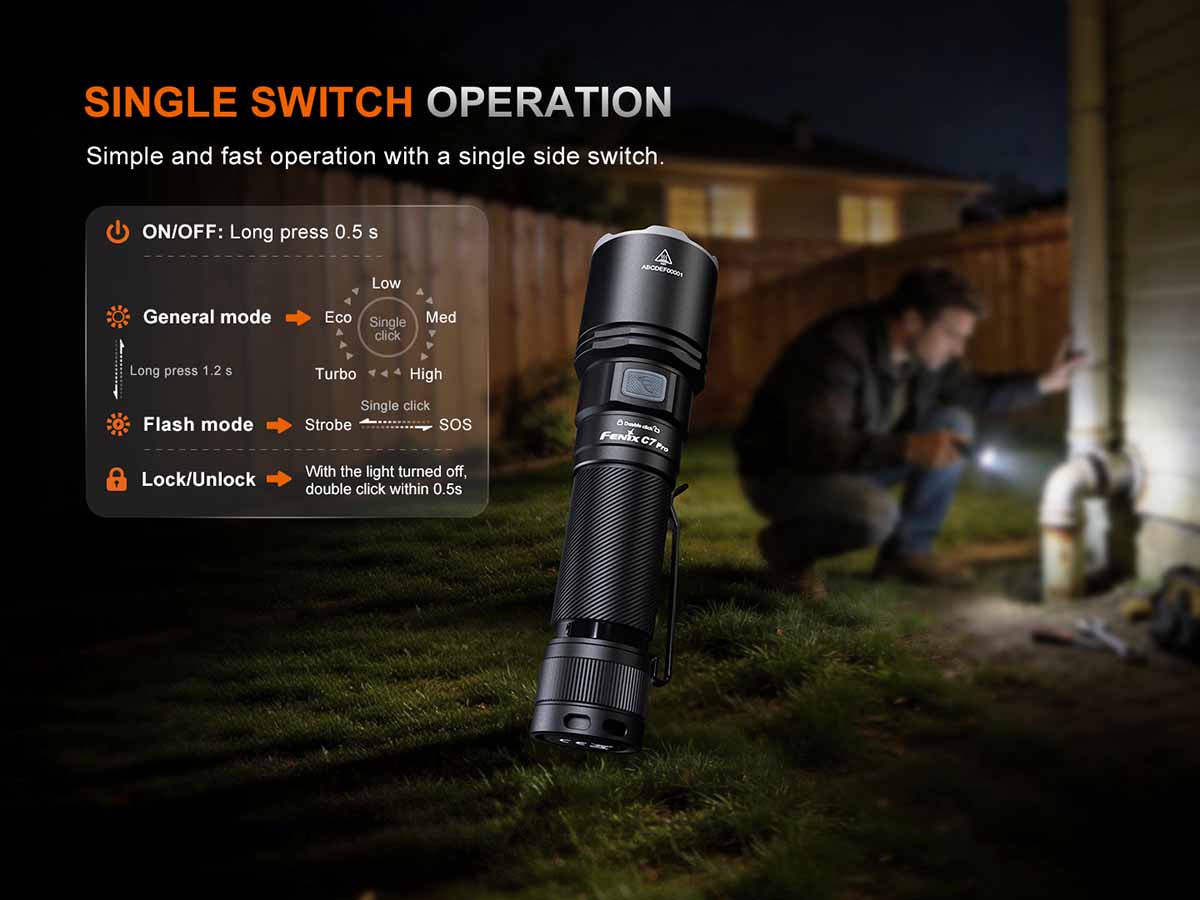Fenix C7 PRO Rechargeable Flashlight
