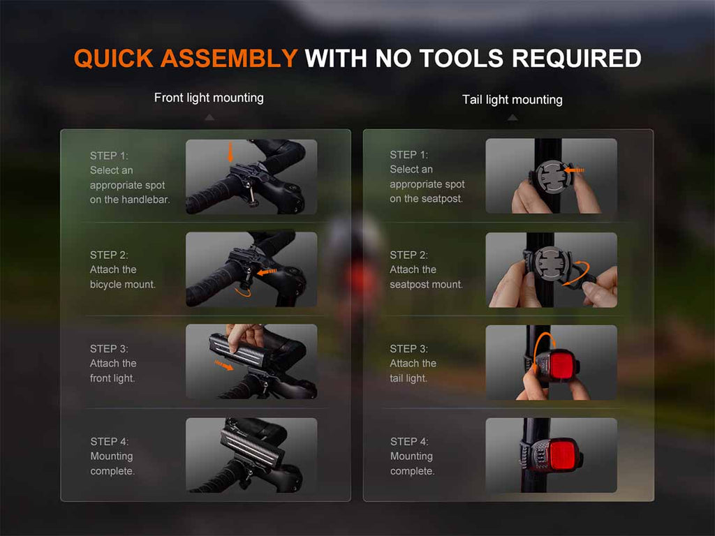 Fenix BC28R Rechargeable Bike Light Set