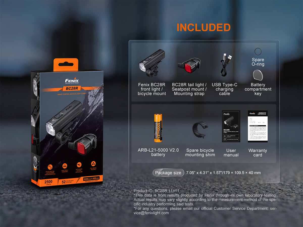 Fenix BC28R Rechargeable Bike Light Set