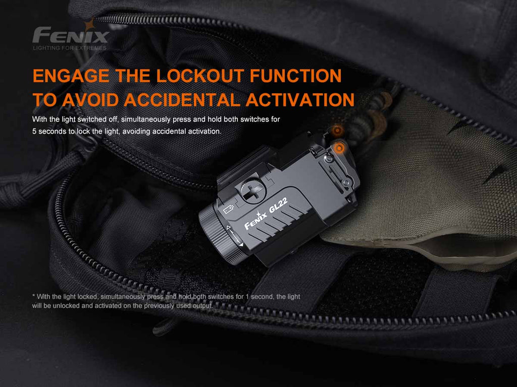 Fenix GL22 Tactical Weapon Light with Red Laser Sight