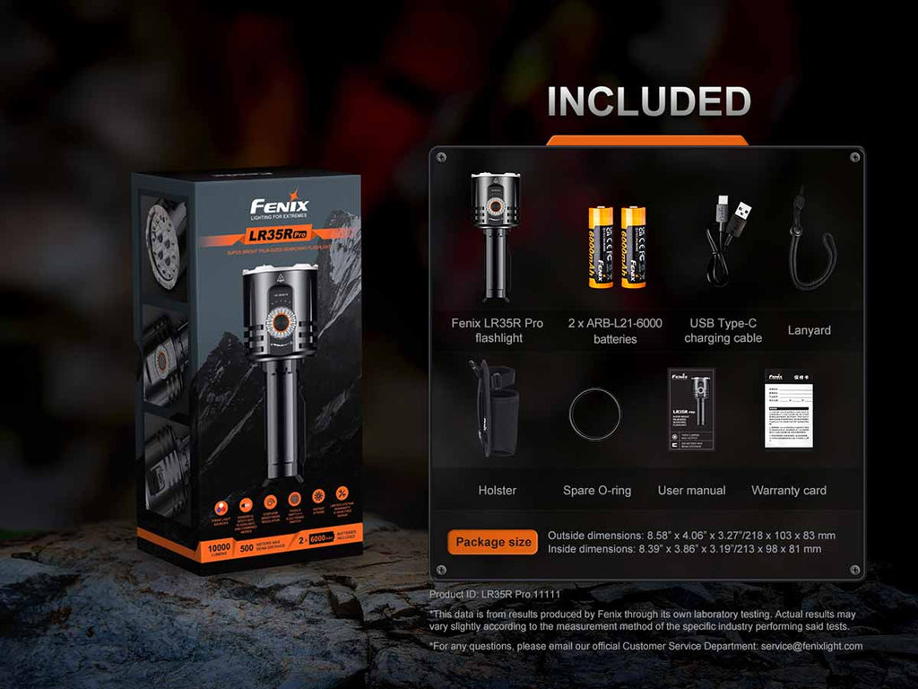 Fenix LR35R PRO 10000 Lumen Flashlight