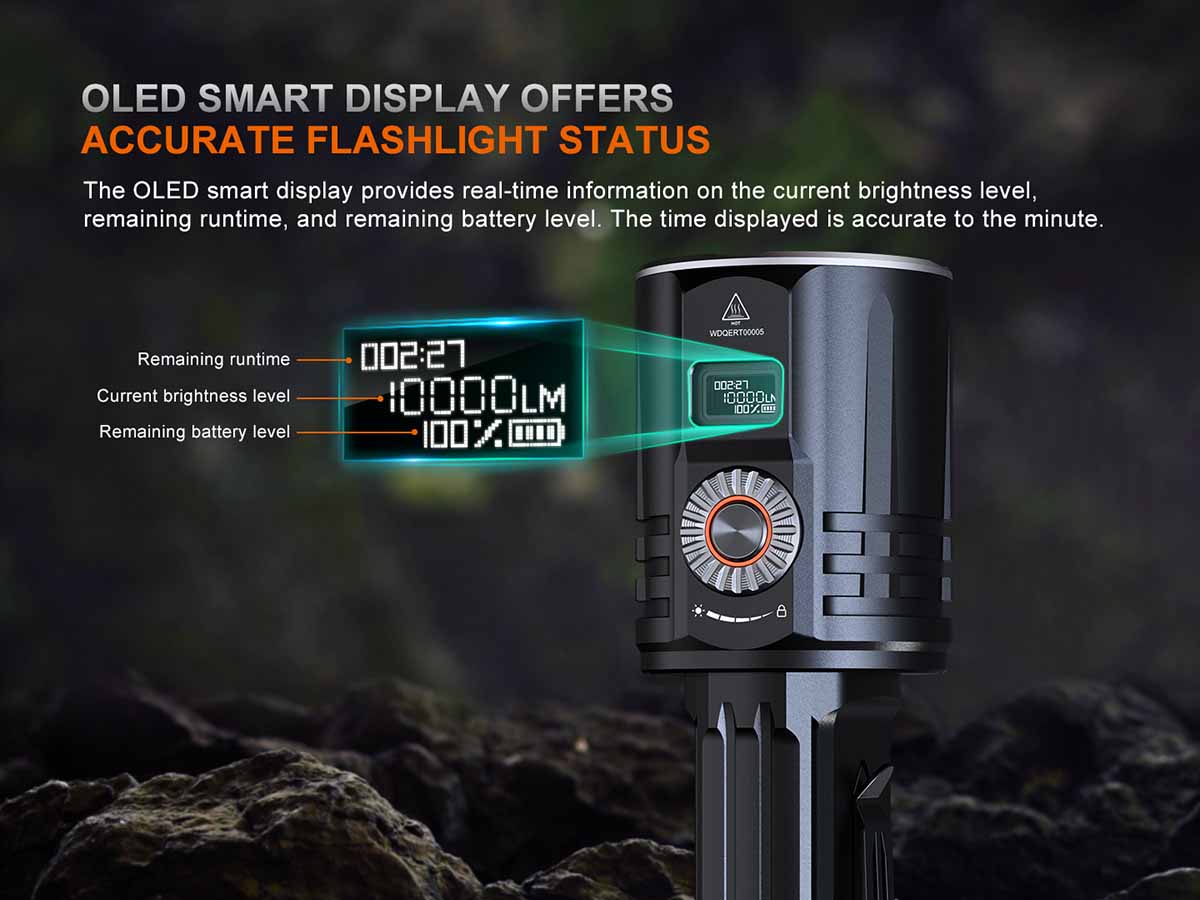 Fenix LR36R White Laser Flashlight with 10,000 Lumen Floodlight