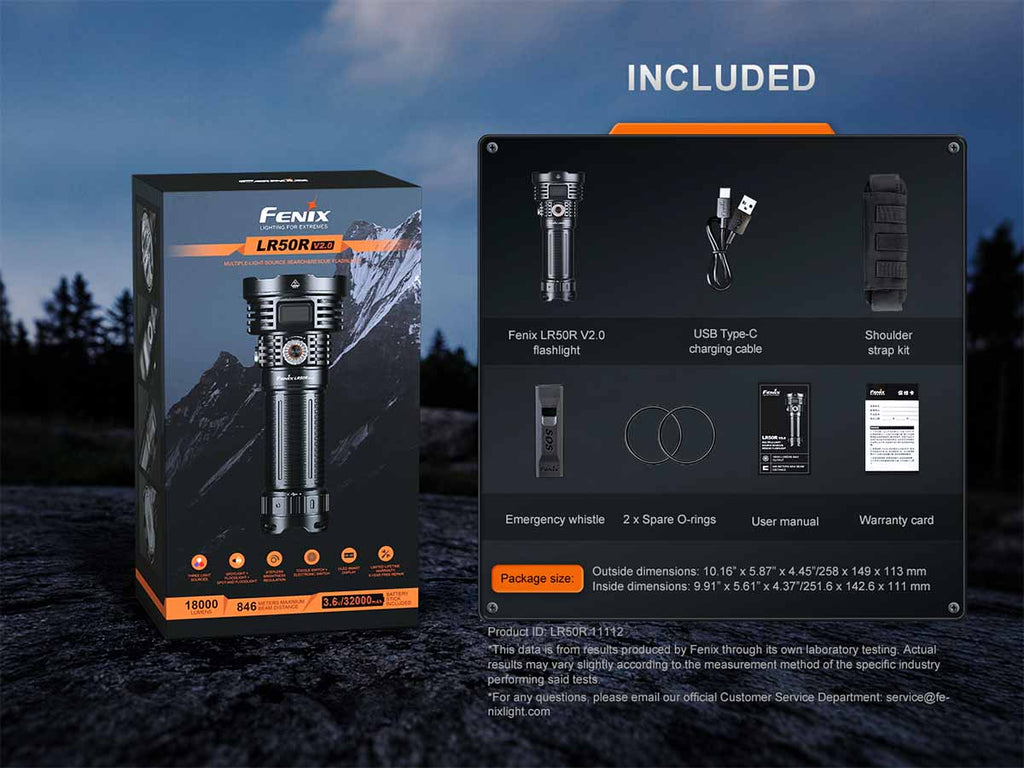 Fenix LR50R V2.0 Flashlight - 18000 Lumens