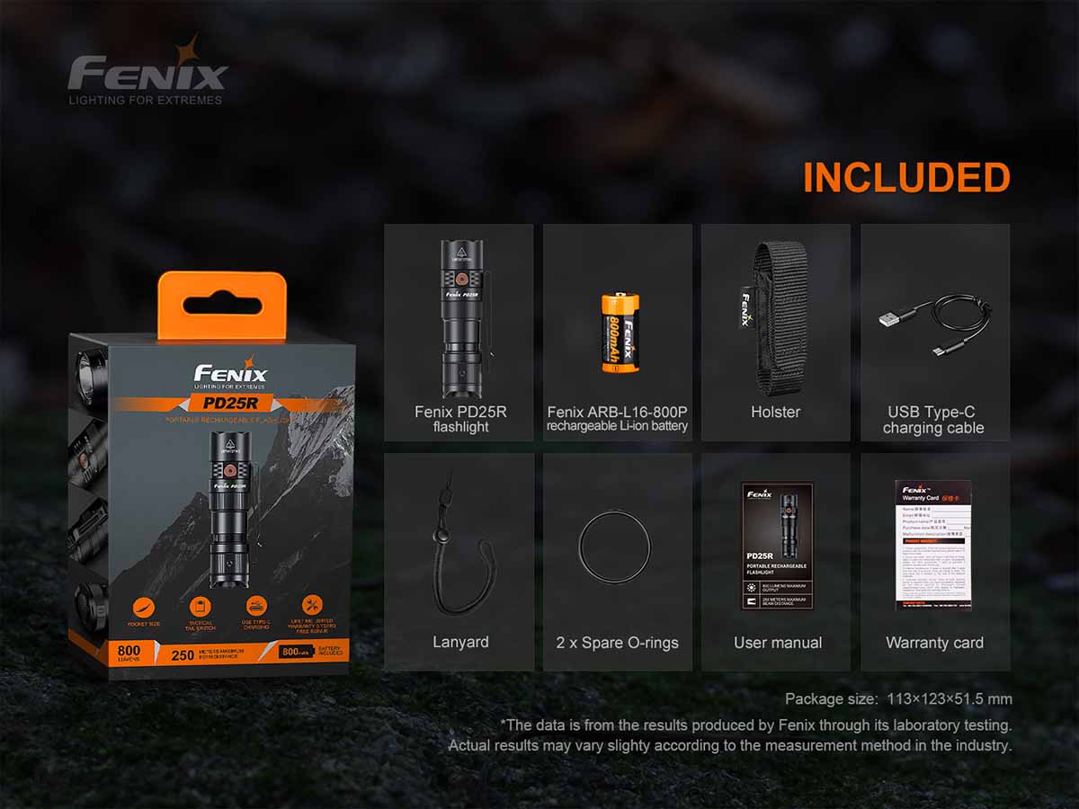 Fenix PD25R Rechargeable EDC Flashlight
