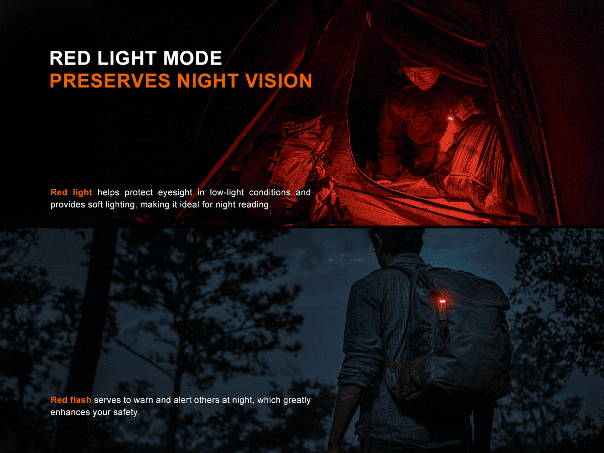 Fenix SW05R-RED Clip On Flashlight with Red Light