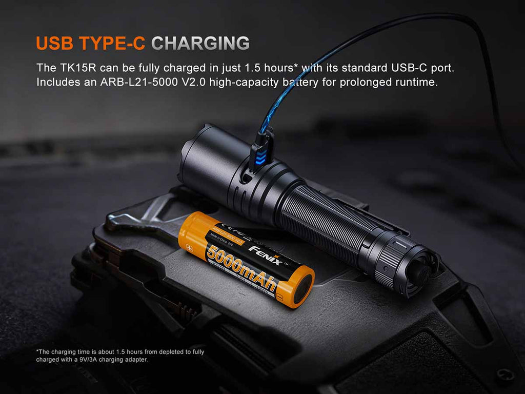 Fenix TK15R Rechargeable Tac Flashlight