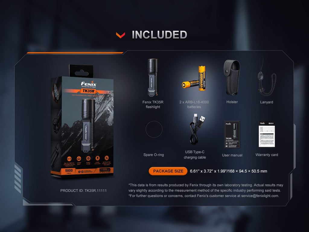 Fenix TK35R Rechargeable Flashlight